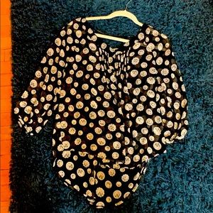 Black with design blouse